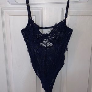 Navy Blue lace bodysuit